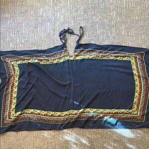 O'Neill Asymmetrical Dress in Navy with Multicolor Trim